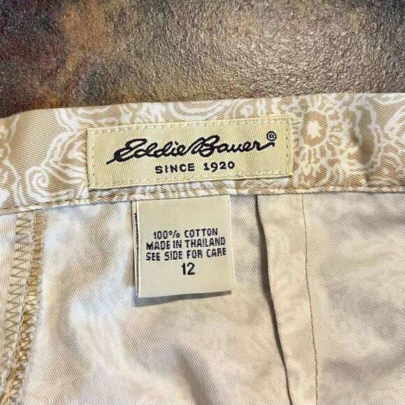 Eddie Bauer White Tan Paisley Lace Size 12 - Picture 6 of 9